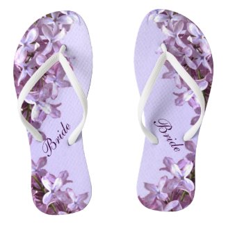 Lilac Wedding Bridal Flip Flops