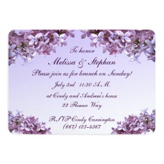 Lilac Wedding Brunch 5x7 Paper Invitation Card
