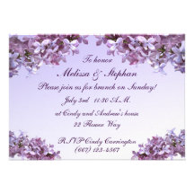 Lilac Wedding Brunch Personalized Invitations