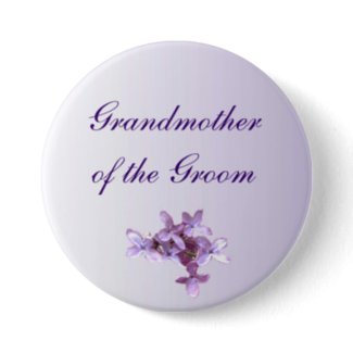 Lilac Wedding Grandmother of the Groom Pin