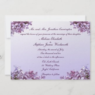 Lilac Wedding invitation