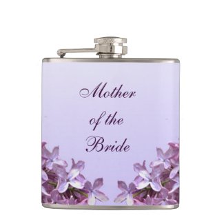 Lilac Wedding Mother of the Bride Flasks