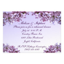 Lilac Wedding Rehearsal Dinner Announcement