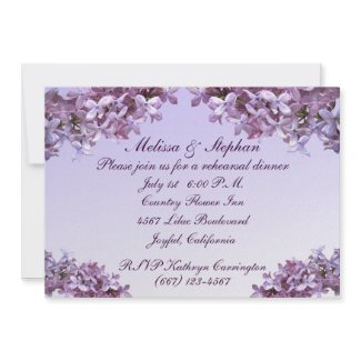 Lilac Wedding Rehearsal Dinner