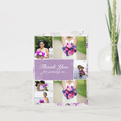 Lilac Wedding Thank You Custom Photos Note Card