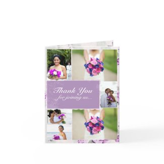 Lilac Wedding Thank You Custom Photos Note Card