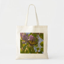 Lilacs and Butterfly Canvas Bags