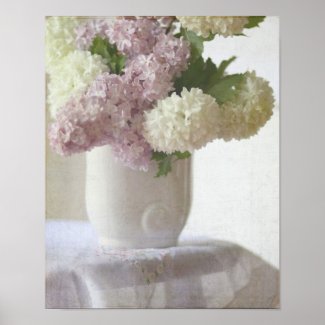 Lilacs and hydrangeas print