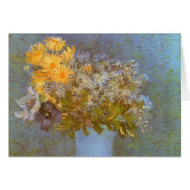 Lilacs, Daisies and Anemones by Vincent van Gogh Greeting Card