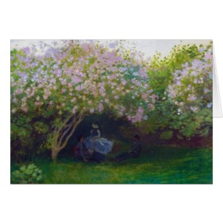 Lilacs, Grey Weather Claude Monet Stationery Note Card