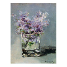 Lilacs in a Glass by Edouard Manet Postcards