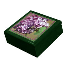 Lilacs n Green Custom Jewelry Box