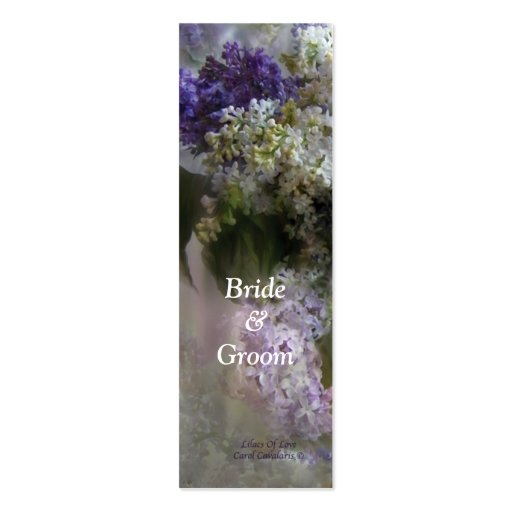 Lilacs Of Love Bookmark Business Card Templates
