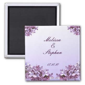 Lilacs Save the Date Refrigerator Magnet