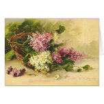 Lilas en una tarjeta de la cesta