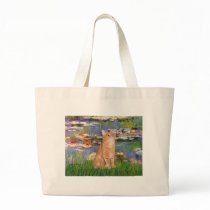 Lilies 2 - Orange Tabby cat 46 Canvas Bag