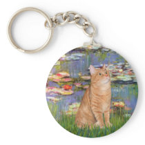Lilies 2 - Orange Tabby cat 46 Key Chains