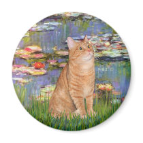 Lilies 2 - Orange Tabby cat 46 Refrigerator Magnets