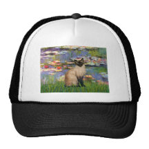 Lilies 2 - Seal Point Siamese cat Mesh Hats