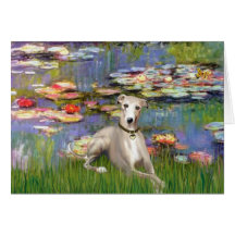 Lilies 2 - Whippet #2 Greeting Card