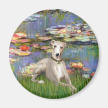 Lilies 2 - Whippet #2 Magnet