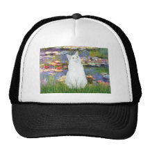 Lilies 2 - White cat Mesh Hats