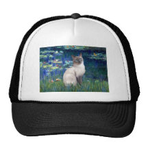 Lilies 5 - Blue Point Siamese cat Mesh Hat