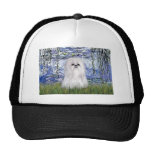Lilies #6 - Shih tzu (white) Mesh Hats