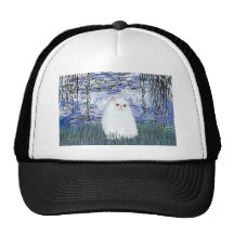Lilies 6 - White Persian kitten #49 Mesh Hats