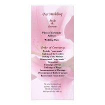 Lilies Arm in Arm Wedding Program rack cards