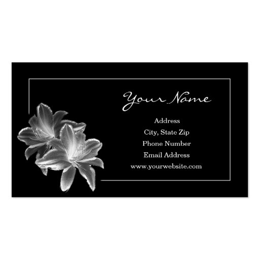 Lilies Business Card (front side)