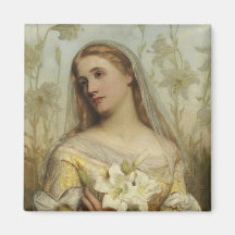 Lilies by Gustav Pope Magnet