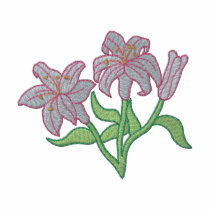 Lilies embroidered shirts