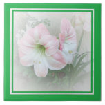 Lilies green 3 Tile tiles