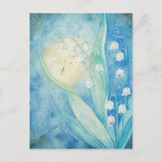 Lilies Of The Valley Art Cards postcard