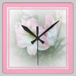 Lilies pink 3 Clock wall clocks