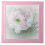 Lilies pink 3 Tile tiles