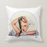 Lilith Pin-Up Throw Pillow by Elizabeth Austin
