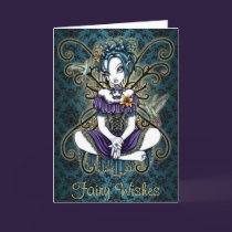 "Lillian" Gothic Hummingbird Fairy Art Card cards