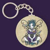 "Lillian" Gothic Hummingbird Fairy Art Keychain keychains