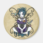 "Lillian" Gothic Hummingbird Fairy Art Magnet