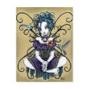"Lillian" Gothic Hummingbird Fairy Art Postcard by mykajelina "Lillian" Gothic Hummingbird Fairy Art Postcard