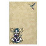 "Lillian" Gothic Hummingbird Fairy Art Stationery