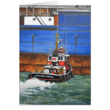 Lillian Marie boat, by Jim Ott Greeting Card