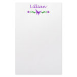 Lillian (Purple Butterfly) Stationery