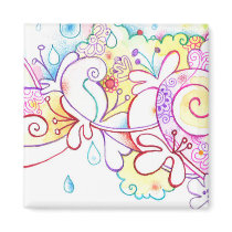Lillies in the Rain Magnet (1) by ShouShou Lillies in the Rain Magnet (1)
