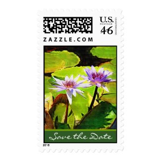 Lillies Save the Date Stamps stamp