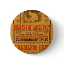 Lilly Clay's, 'Adamless Eden' Vintage Theater Pinback Button