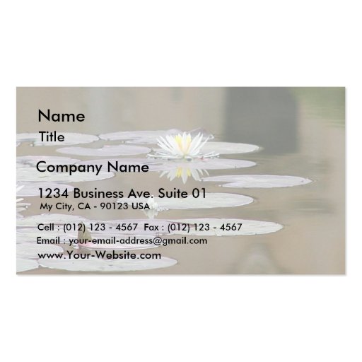 Lilly Lillies Ponds Lillypads Business Card Templates