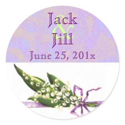 Lilly of the Valley BRIDAL date sticker by jan4insight